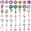 Beautiful Flowers, Butterflies, Crosses,Elephant Pendant Beads 925 Silver European Original Bracelet DIY Exquisite Jewelry