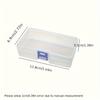 5 large transparent plastic storage boxes with blue lids, stackable beads, earrings, and small item storage boxes