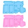 Nameplate Silicone Mold Cup Lid Name Plate Molds for 40oz Tumbler Bottle Straw Fixed Keychain Bookmarks Molds with Hole