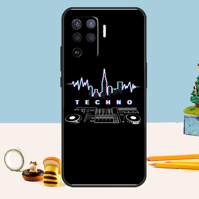 Love Techno Music Quotes Case For Oppo A98 A78 A58 A18 A38 A74 A94 A54 A15 A17 A57 A6 A5 Pro A16 A76 A96 A40 A60 A80