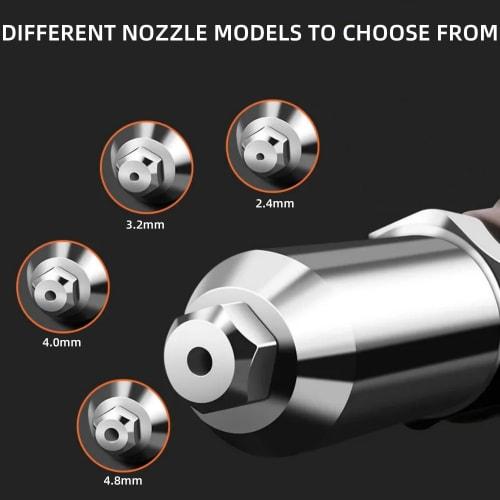 YWHWXB Riveter Tool, Rivet Gun, Nut Gun, Electric Rivet Nut Rivet Tool, Hand Riveter with 8mm Shank and Hex Wrench, 2.4mm/3.2mm/4.0mm/4.8mm