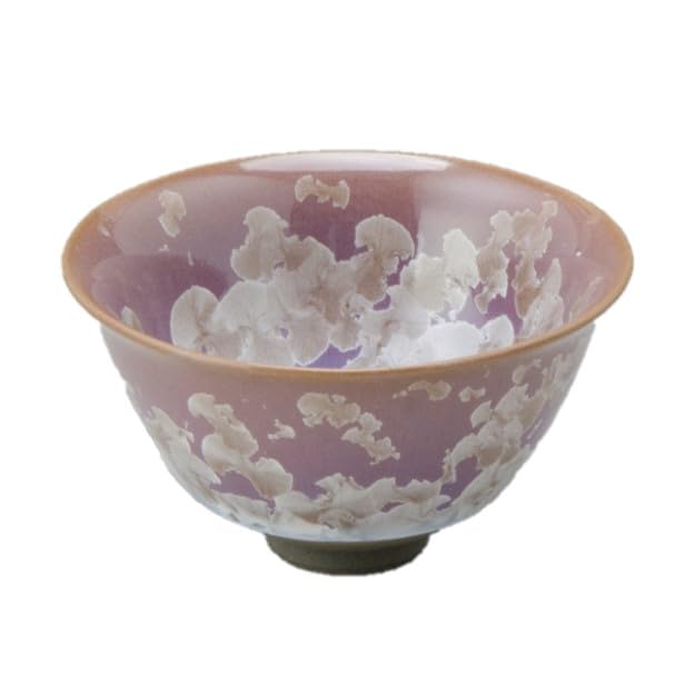 Kumagai Satoshi Shoten Shimizu Ware Flower Crystal Sake Cup KTA870 (Light Wisteria)