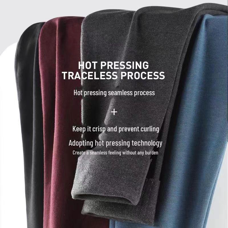 Pantaloni călduroase din catifea germană, autoîncălzitoare, cu talie înaltă pentru bărbați, din grafen, pentru vreme rece