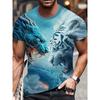 Summer Men's 3D Printed T-shirt, Full Printed Pattern Short Sleeved Jersey, Suitable for Children's Fitness Wear