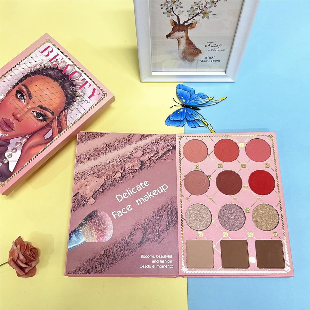 Beauty Pattern, 82-color Book Eye Shadow Palette, Pearlescent, Matte, Highlight, Blush, Contouring, Multi-color Makeup Palette