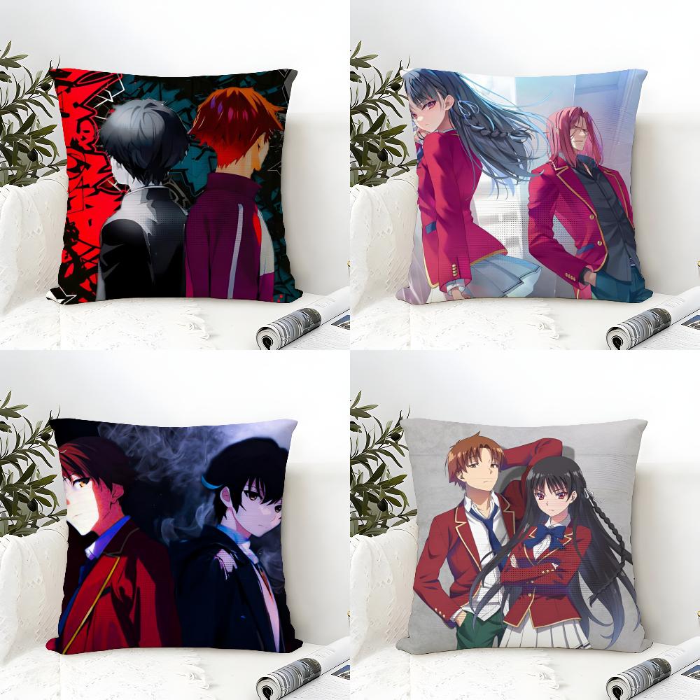 The Elite - Youkoso Jitsuryoku Shijou Shugi No Kyoushitsu E Pillow Case Linen Cushion Covers For Decorative Sofa Home Pillows