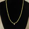 Summer Matcha Olivine Necklace Plated 18K Gold Titanium Steel Necklace Female Does Not Fade Female Personality