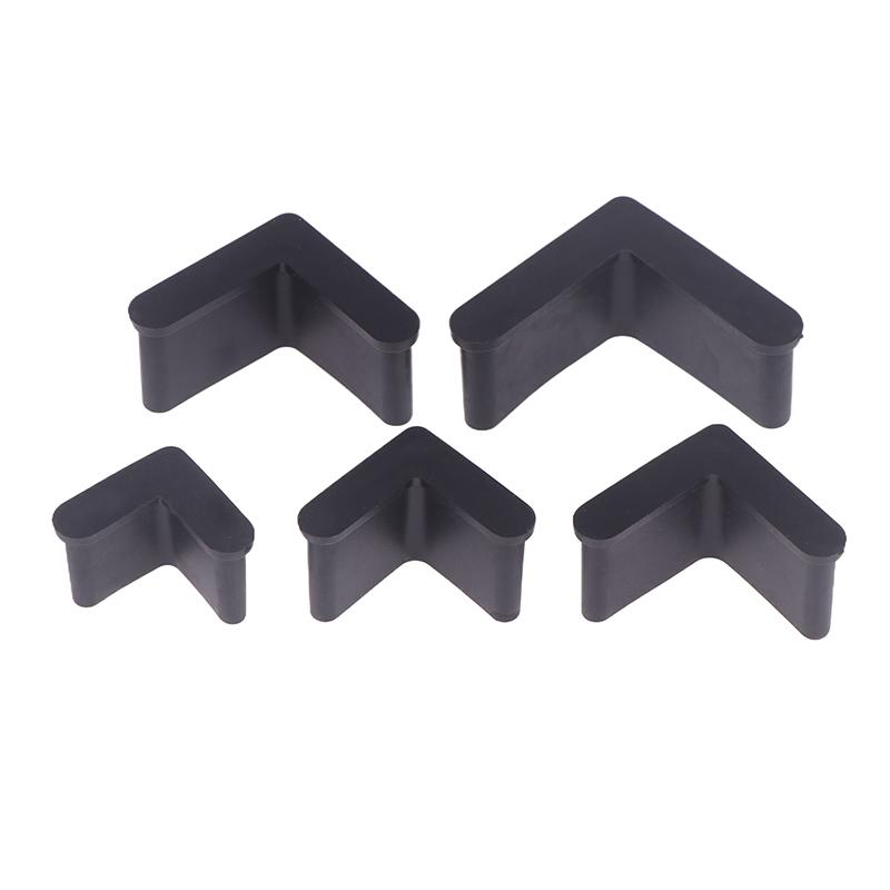 10Pcs L Type Rubber Base Non-Slip Foot Pad Slotted Angle Bar Triangle Feet Shelf Iron Bed Foot Cover Protective Rubber Sleeve