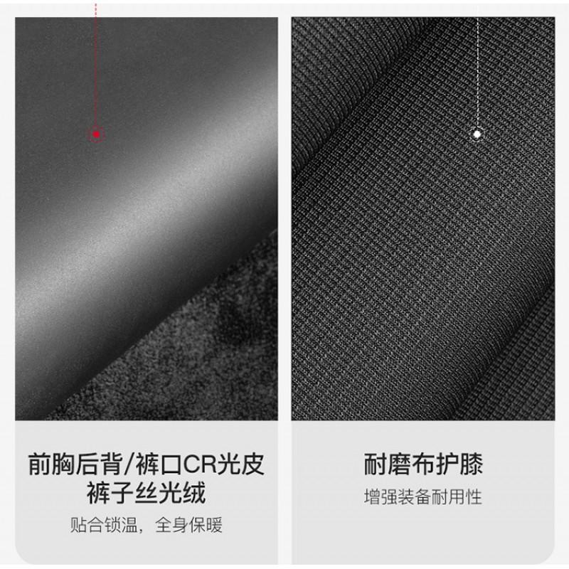 5MM Diving Suit Split Hooded Velvet Cold-proof One-piece Vest Snorkeling Surfing Set