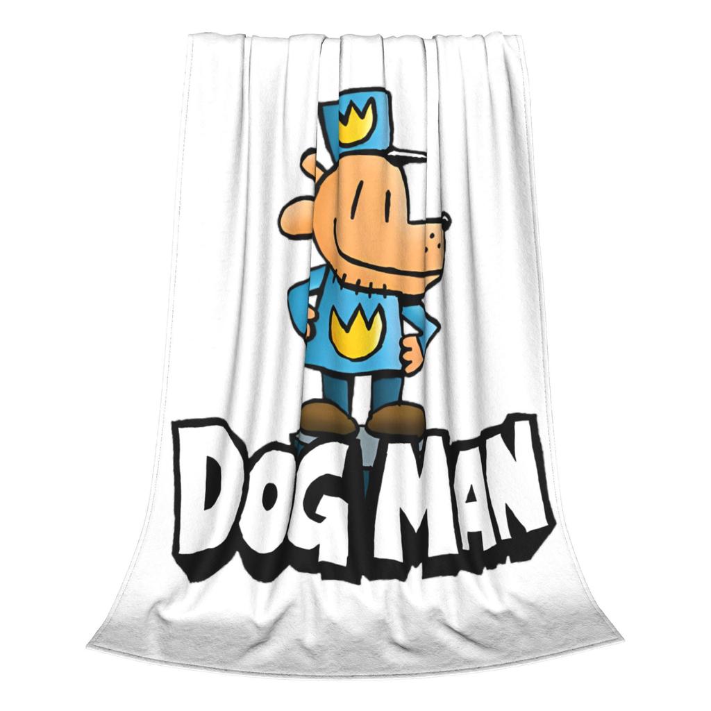 Dogman Cool Manga Comic Fleece Blankets Dog Man Funny Throw Blanket for Bed Sofa Couch 200x150cm Rug Piece Lightweight Thin
