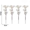 4-20PCS Artificial Holly Berry Stem Christmas White Berries Branches DIY Xmas Tree Ornament Wedding Home Party Fake Flower Decor