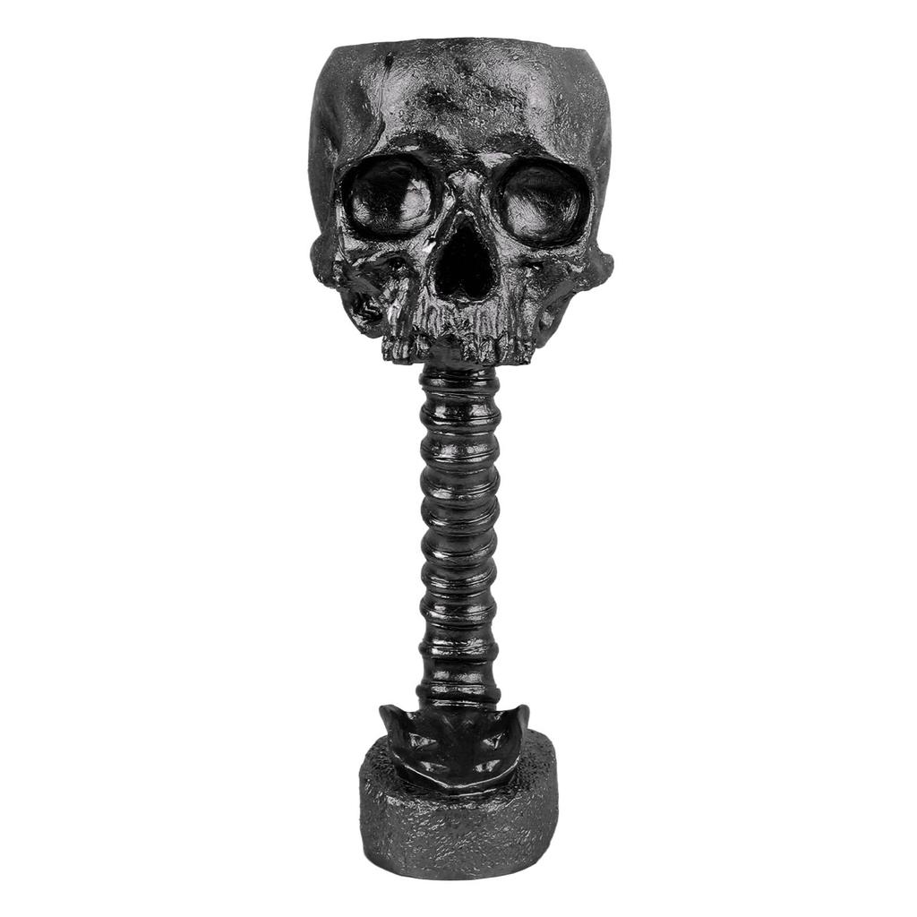Skull Planter Spine Stand Set Innovative Exquisite Decorative Hand Painted Resin Skeleton Flower Pot for Home Garden