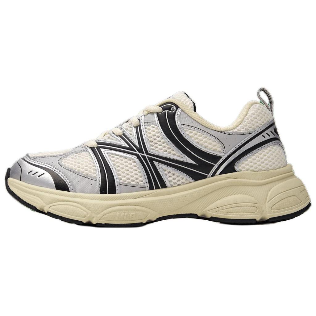 New MLB Chunky Runner Ace Runner Abrasion Resistant Low Top Running Shoes Unisex Beige Black 3ARNAC24N-50SIS