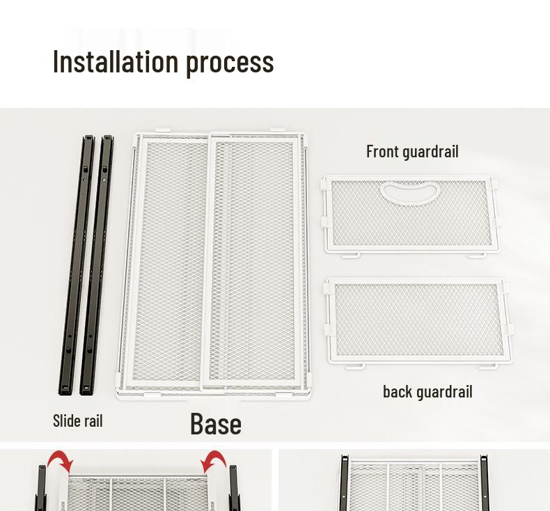 Multi-layer Pull-out Kitchen Storage Rack for Snacks, Seasoning Bottles, and Jars