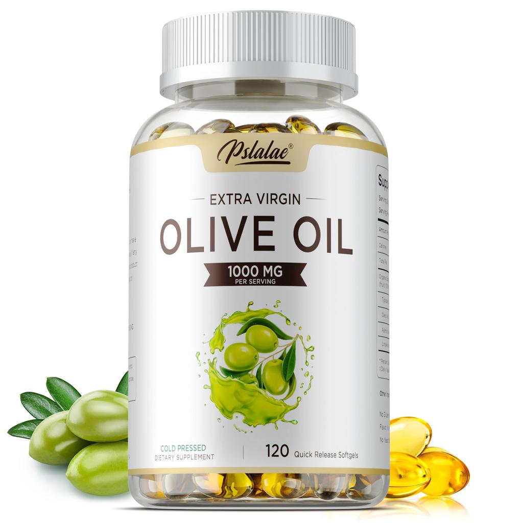 Pslalae Extra Virgin Olive Oil Softgels 1000mg 120 Count — Antioxidant Support, Daily Wellness, Immune Support, Nutritional Support