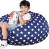 Housse de fauteuil pouf géant en peluche pour enfants et sac de rangement pour jouets - Peluche courte super douce