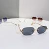 Zinc Zinc Alloy Rimless Oval Sunnies Costume Accessory Women Anti-UV Eyewear Anti Blue Light Glasses  Outdoor