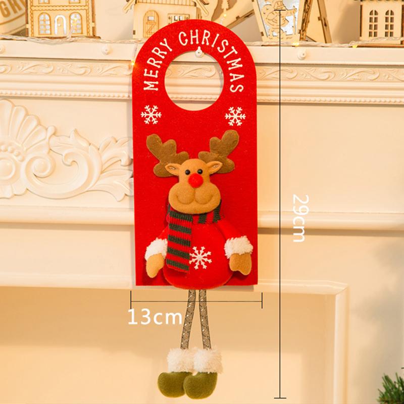 Weihnachts-Türgriff-Anhänger 2024 Frohes Neues Jahr Dekoration Dekorationsanhänger Weihnachtsmann Elch Schneemann Anhänger Noel Weihnachtsgeschenk Navidad