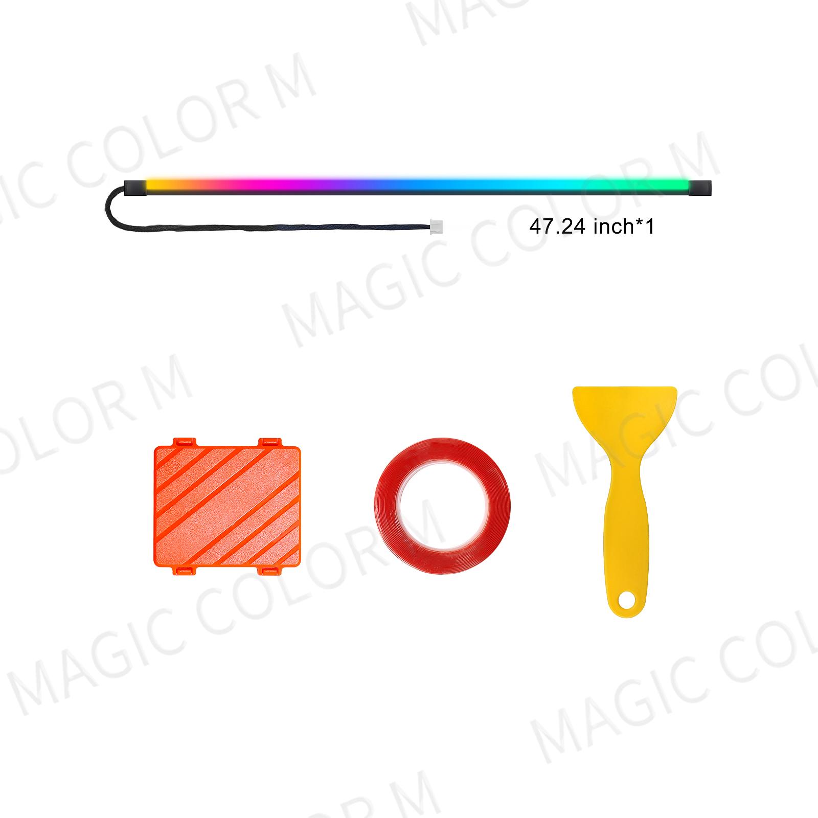 

78inch 200cm 150cm LED Car Ambient Light Front Dashboard Windshield 64 Color RGB Symphony Interior Atmosphere Lamp App Control 120cm 47.24in