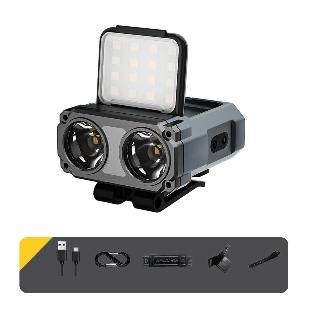 

5 Light Modes LED Headlamp Sensor Flashlight New Head Light Camping сірий