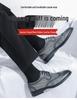 Men's Summer Mesh Leather Brogue Shoes: Casual, Business, British Style, Lace-Up, Wedding-Ready