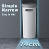 10L Press Can-Type Bathroom Trash Can - Space-Saving Gap Design, Sleek Garbage Bin with Lid - Essential Home Cleaning Tool