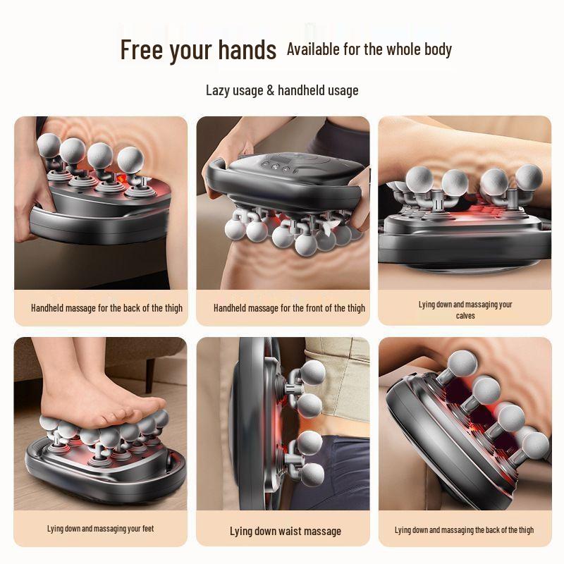 16-Head Professional Neck and Back Fascia Massager for Deep Muscle Relaxation