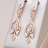 European and American Fashion Sparkling Carved Pattern Pendant Earrings, Women's Classic Holiday Accessories