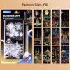 12 Stück/Set DIY Kratzbild Berühmte Architektonische Landschaften Animation Tier Kratzbild Manuelle Kratzzeichenspielzeuge Geschenke