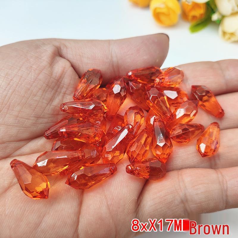 DIY Crystal Pillar Lampshade Beaded Curtain Accessories: 9x17MM Water Drop Transparent Acrylic Pendants