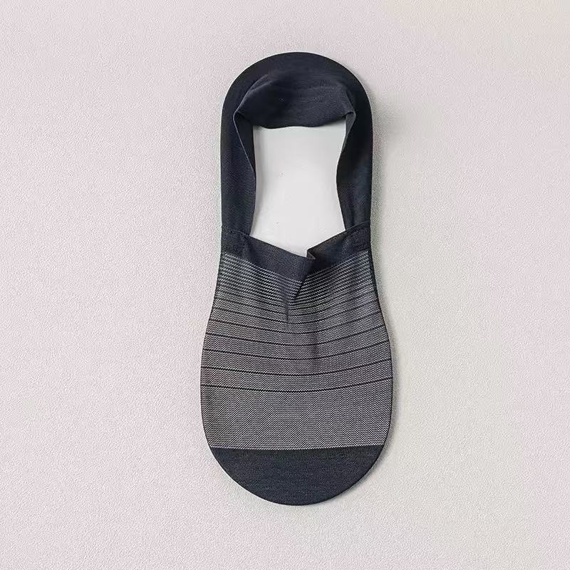 Summer Mesh Breathable Low Cut Socks Silicone Non-slip Invisible No Show Socks Casual Solid Color Ice Silk Sock