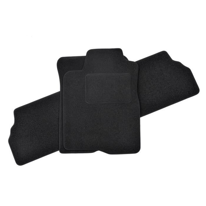 Floor Mats - Toyota - Corolla Verso 3 AR10 - Black Velour - 3 Pieces - Non-slip