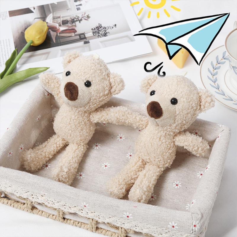 Hot! 20 Cm High Bear  Doll  Backpack  Pendant Solid Color Plush Stuffed Animal Bear Toy