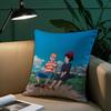 Anime Kwaii K-Kikis D-Delivery Service Pillow Case Anti-dustmite Pillowcase Invisible Zipper Silky Short Plush Sofa Cushion Cove