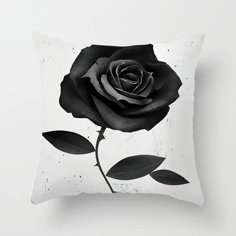 Simple Black and White Pattern Pillowcase Office Living Room Car Ornaments Home Pillowcase