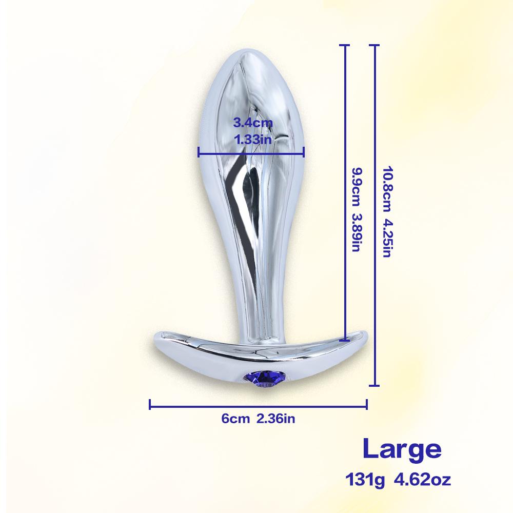 Metal Anal Plug P-Spot Stimulator - Prostate Massager Butt Plug Wearable Sex Toy for Men & Women