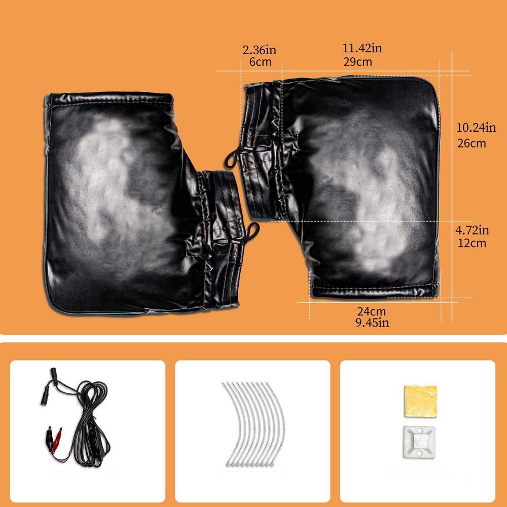 Motorrad Winter Lenkerstulpen 12V Heizhandschuhe Wasserdichte Motorrad Lenkerhandschuhe Für Roller Radfahren Fahrrad Pendeln