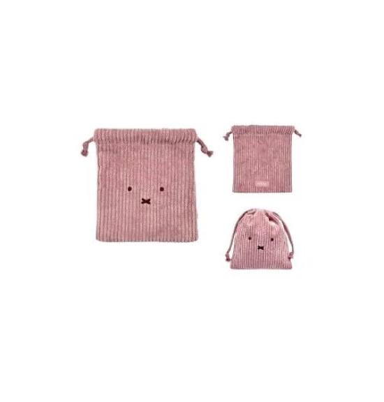 

Miffy Drawstring Bag Pink Face Corduroy Series розовый