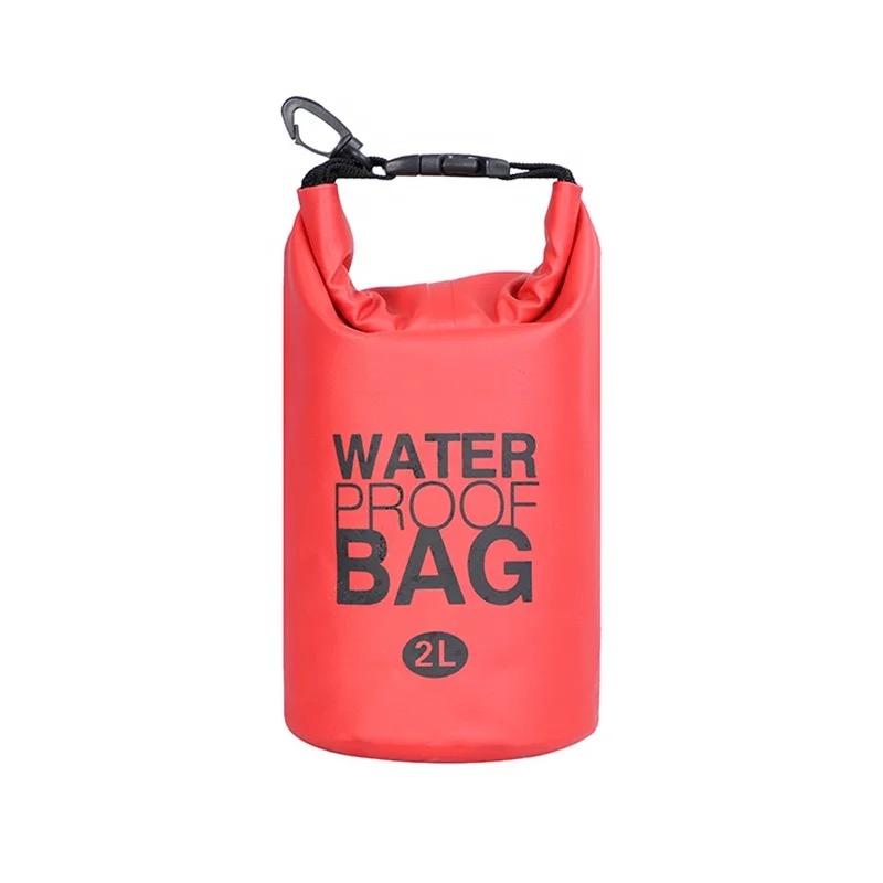 500D PVC Tarpaulin 2L Activity Roll Top Ocean 500D PVC Pack for Surfing Outdoor Waterproof Dry Bag красный