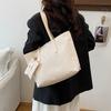 This year's new fashionable textured woven pattern handbag commuting shoulder bag going out travel three-piece tote bag