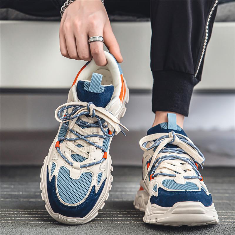 Men's Shoes 2024 New Mesh Casual Shoes Breathable and Anti Slip Student Trend Sports Shoes Thick Sole Elevated Shoes Sneakers