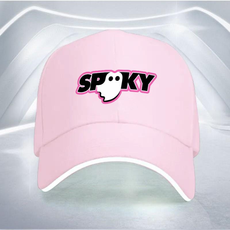 Spooky Ghost Print Baseball Cap Adjustable Polyester Casual Outdoor Cycling Cap One Size