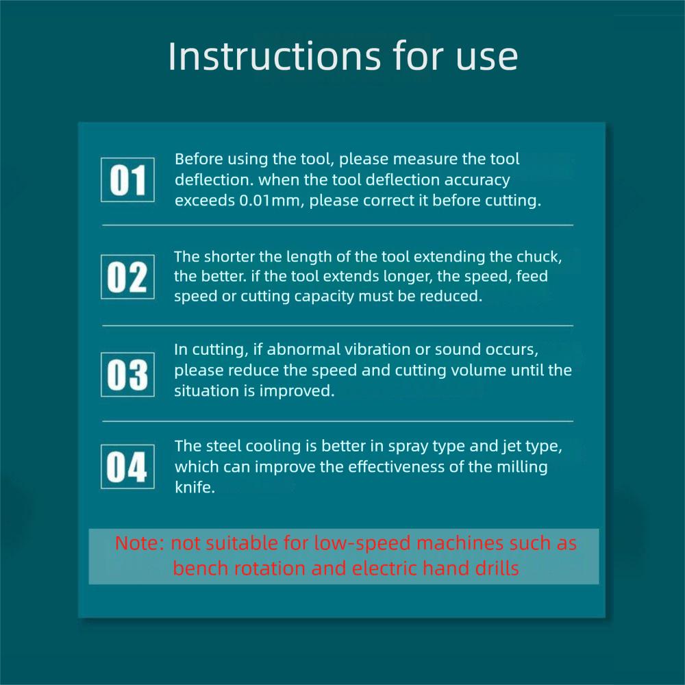 4mm 6mm 8mm12mm 16mm Shank Milling Cutters HRC55 CNC Router Bit  Aluminum Steel Machining