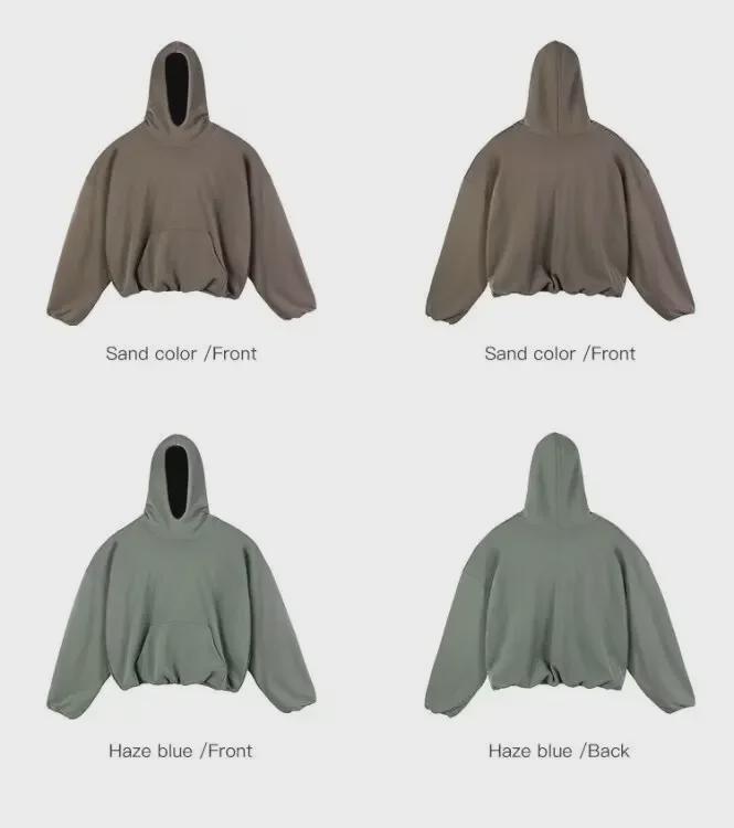 Sweat-shirt vintage américain gris pour homme avec col semi-montant et design de veste à capuche