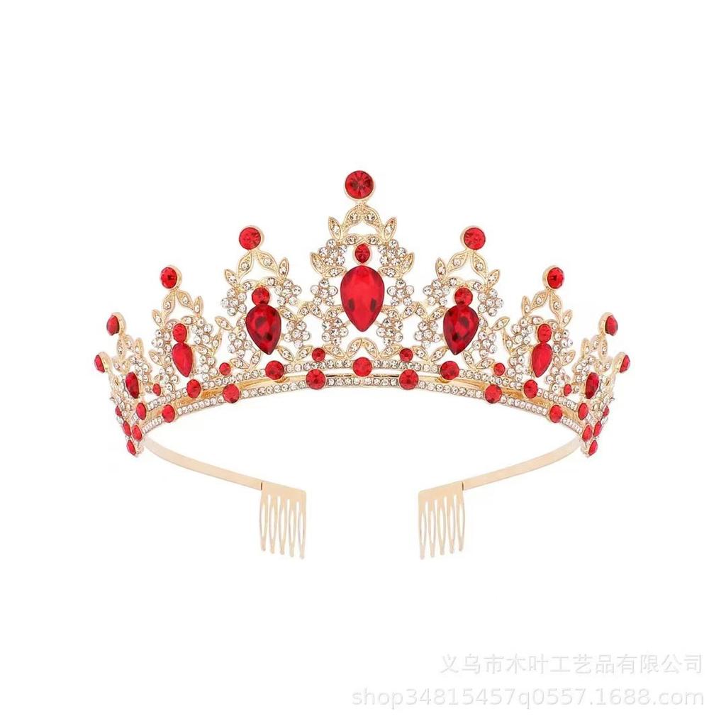 Bride's Crown Headwear  Alloy Rhinestone Hair Band Wedding Crown  Birthday Hair Accessory  Style Headband Accessory