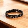 Women Bracelet Flower Shape Sparkling Rhinestones Inlaid Versatile Electroplated Smooth Surface Bracelet Dress Up Jewelry Gift