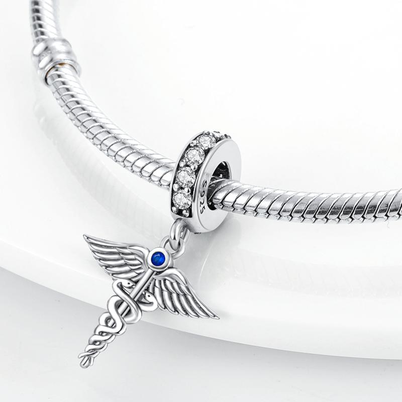 Angel Sword 925 Silver Pendant Charms Winged Snake Fit Original Charm Bracelet Diy Support Dropshipping Festival Gift For Women
