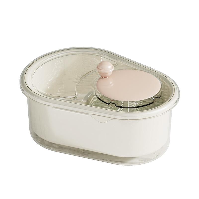 

Миска для мытья фруктов Вращающаяся Портативная Сушилка для овощей Ручная Мойка для салата Кухонная Чистка Дуршлаг Корзина для мытья продуктов белый