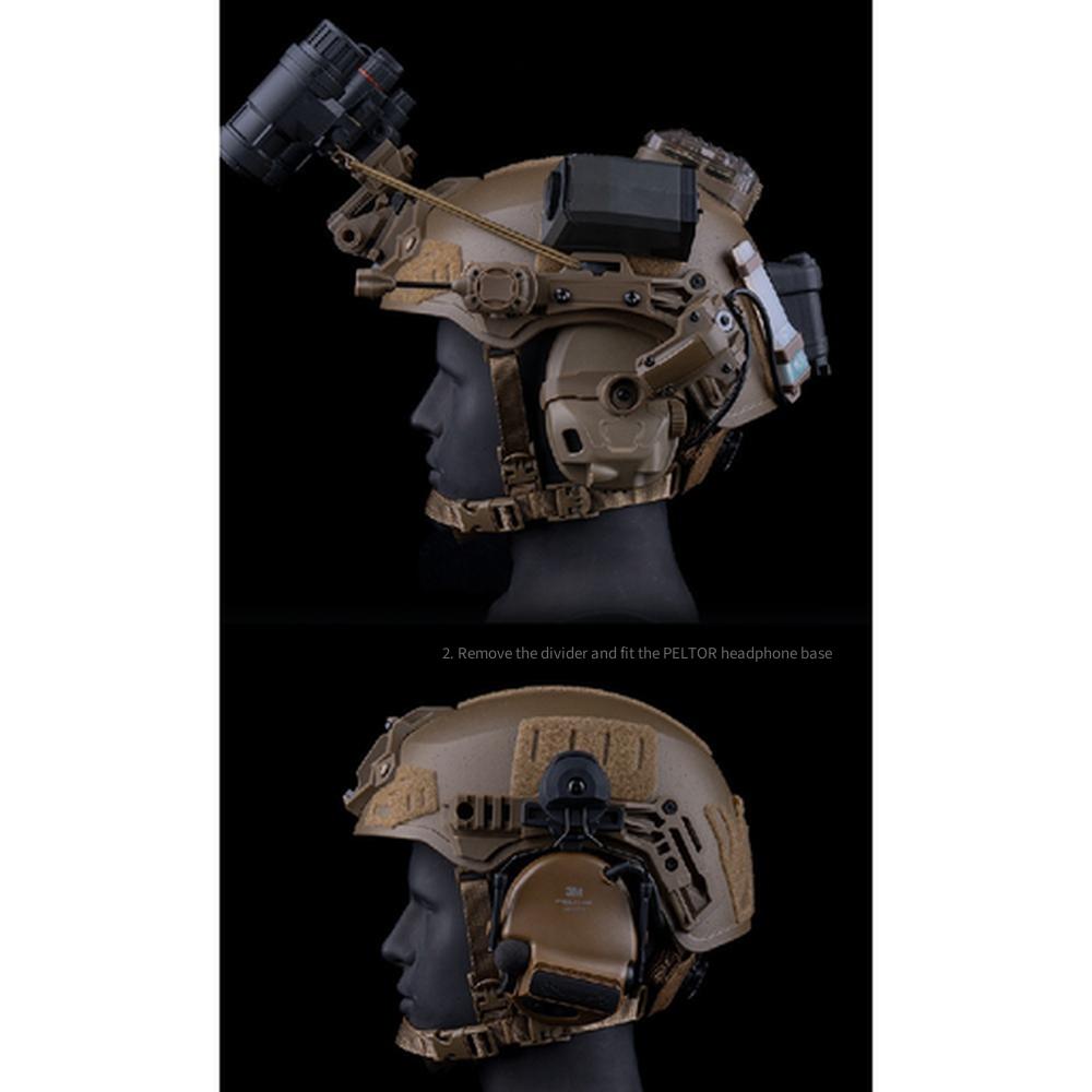 Wendy 3.0 Tactical Helmet Simple Version Geometric Sandblasted Thick Shell with Rail System for Airsoft Wargame CS Game