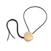 Vintage Irregular Metal Rose Round Label Adjustable Rope Chain Western Cowboy Style Necklace Women Personalized Jewelry